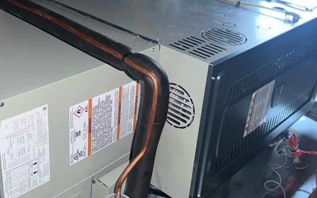 HVAC system replacement in Rye, NY with American Standard furnace and evaporator coil